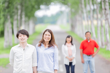 Obraz premium 2世代家族