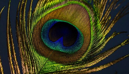 Obraz premium Close-up peacock feather detail