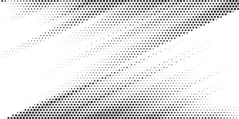 Halftone gradient. Dotted gradient, smooth dots spraying and halftones dot background seamless horizontal geometric pattern vector template set