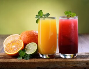 Fresh juice beverage offering natural vitamins and hydration