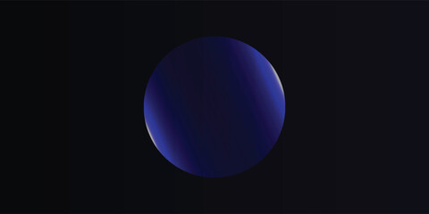 Dark space background with a single, vibrant blue sphere.