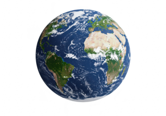 Planet earth isolated on transparent background