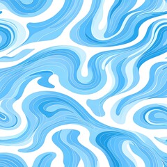 Abstract Blue Swirl Pattern: A Serene Digital Artwork