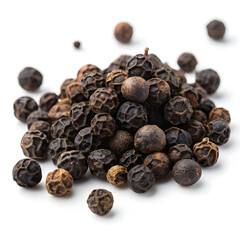 Dried black pepper seeds are sharp, aromatic spices used globally to enhance flavor
