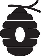 Bee hive silhouette vector, nature and honey design for beekeeping, ecology, and farm projects.