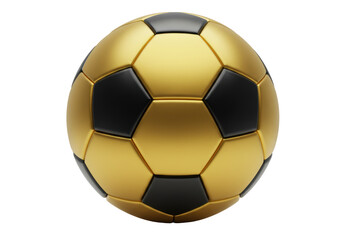 Fototapeta premium Isolated Golden and Black Soccer Ball