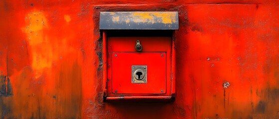 Traditional red�Indian�mailbox�with copy space.