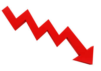 red arrow graph on white