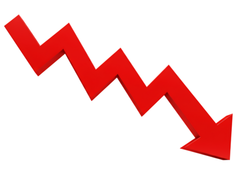 red arrow graph on white - Powered by Adobe