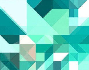 Abstract Geometric Teal Pattern Design