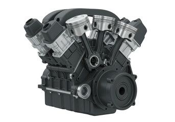 V8 engine isolated on transparent background