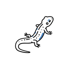 Fototapeta premium A stylized illustration of a lizard in a minimalist style. 