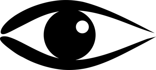 Eye optic icon black color 
