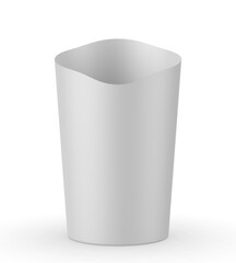 Disposable French Fries Paper Box Pack For Mockup and Branding presentation, 3d illustration template.