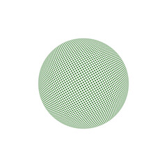 Green Dotted Sphere A Graphic Representation of Spherical Geometry and Digital Design Elements
