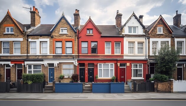 Crouch End�north London�street with terraced houses.