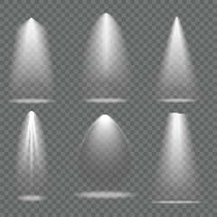 A curated collection of meticulously rendered spotlights, casting dramatic illumination with their bright, cone-shaped beams, showcasing versatility and radiant brilliance.