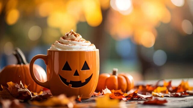 Pumpkin spice autumnal beverage