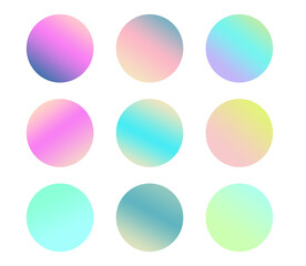 Modern gradient set Color pastel  