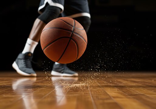 Basketball Dribbling Action with Dynamic Impact