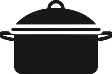 Stockpot or Saucepan with Lid Kitchenware Icon
