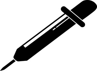 Pipette Silhouette Vector Illustration Black and White