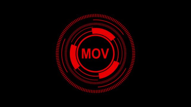 4K Abstract Visualization of MOV Format, High-Quality Multimedia Container, and Apple QuickTime Architecture