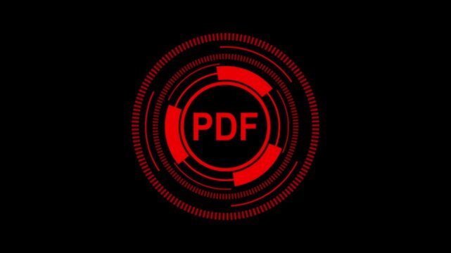 4K Abstract Visualization of PDF Format, Document Portability, and Cross-Platform Integrity