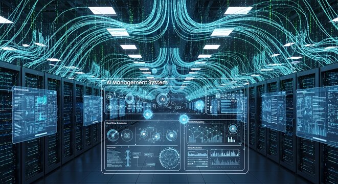 Futuristic AI Data Center:  A Network of Intelligent Systems