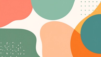 Abstract shapes, pastel colors, background design