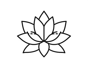 Obraz premium Simple lotus flower outline