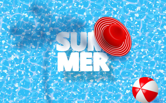 Hello summer poster. Vector background