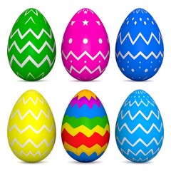 Colorful Easter Eggs, Decorated, Studio Shot