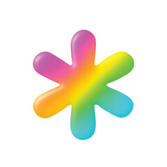 Obraz premium Multicolored rainbow star graphic design.