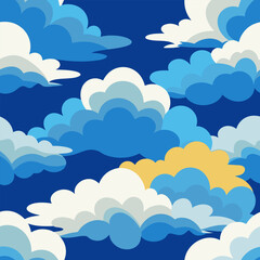 seamless pattern with clouds