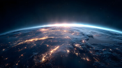 Obraz premium Earth at Night, Europe and North Africa