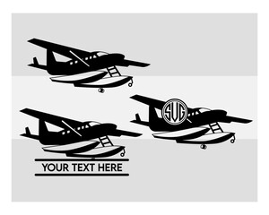 Seaplanes SVG Silhouette Bundle, Seaplanes Silhouette, Airplane Svg, Sea Plane Svg, Ocean Vehicle, Travel Png, Transport Svg Images,