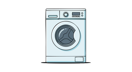 Modern and clean washing machine illustration, perfect for household chores and laundry themes