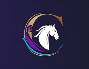 Elegant horse logo design (1)
