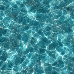 Sparkling turquoise pool water, overhead view, sunny day, background blur, summer vacation