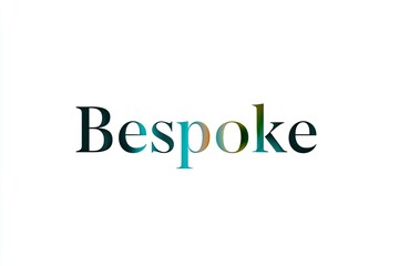 Text graphic of the word "Bespoke" with a gradient effect