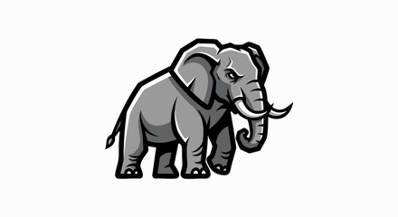 Obraz premium Powerful elephant illustration graphic design