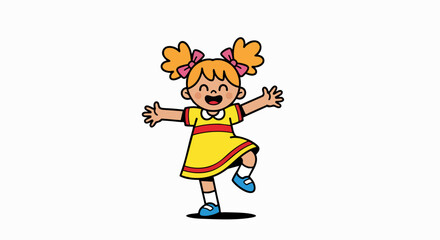 Happy girl illustration