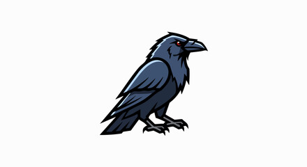 Raven illustration graphic design animal art