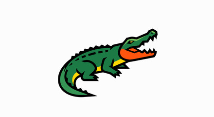 Obraz premium Crocodile graphic design illustration