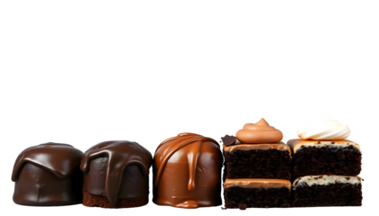 Assortment of Gourmet Chocolate Confections and Brownie Bites