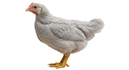 Isolated Gray Chicken