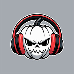 Halloween pumpkin vector image as logo