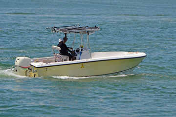 Small Open Center Consoled Sport Fishing Boat