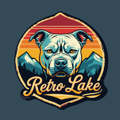 vector image of a pitbull dog as a logo